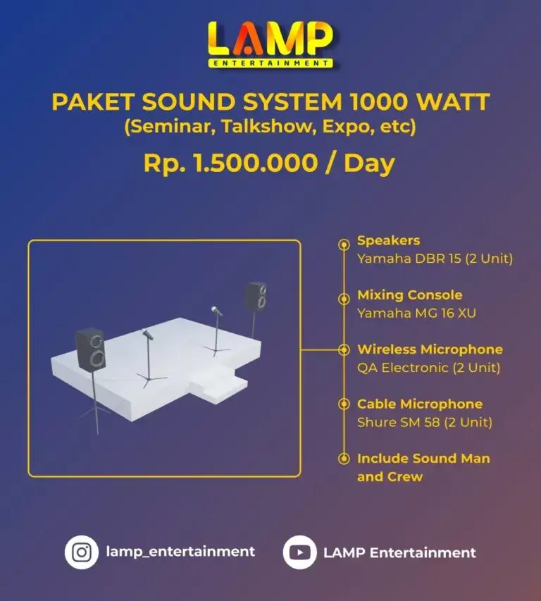paket sewa sound system 1.000 watt